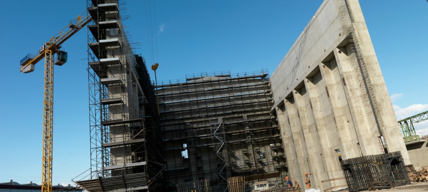 Costruzione edificio in C.A. in nuova fabbrica ossigeno - ILVA Taranto - Impianti Industriali - SEMAT