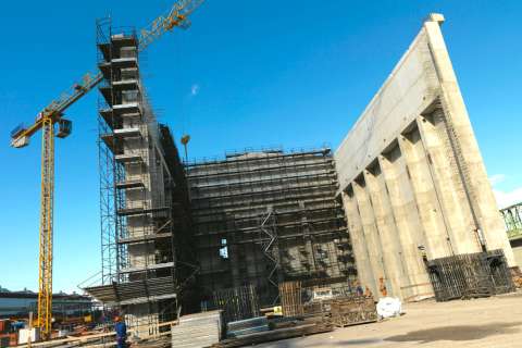 Costruzione edificio in C.A. per alloggio compressore nuova fabbrica ossigeno - ILVA Taranto - SEMAT